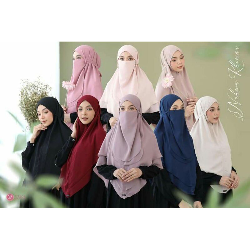 NAHWA KHIMAR TALI HIJAB SYARI NON PED SET CADAR NIQAB