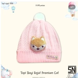 Boboko TopiBayi Rajut Premium Cat Kucing Kupluk Bayi Newborn baby Hat Tebal