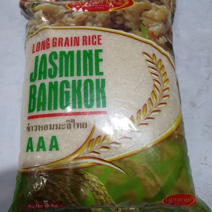 

978Eq10W Beras Thailand Bangkok Aaa Long Grain Rice Premium Jasmine 5Kg 5 Kg WQ12