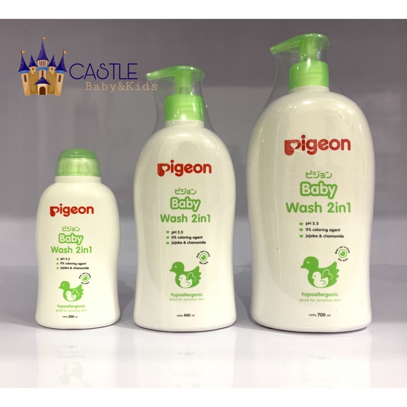 Castle - Pigeon Baby Wash 2in1 - Hair &amp; Body Wash - Shampoo Sabun Mandi Bayi