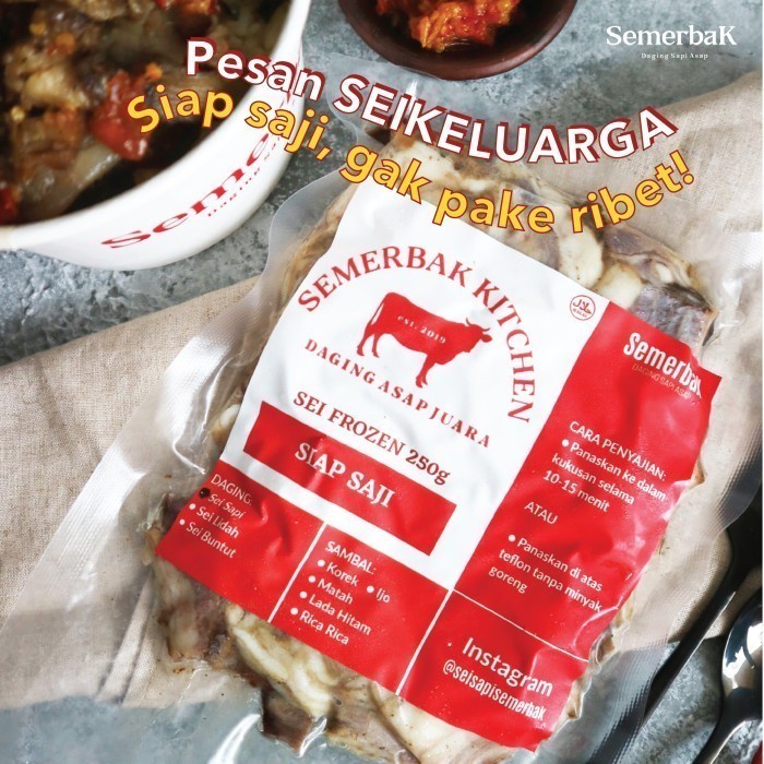 

Sei Lidah Sapi SemerbaK 250 gr Sambal Korek - BARU