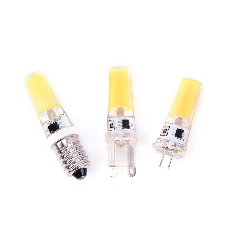 &lt; E2id &amp; &gt; G4 G9 E14 COB SMD Lampu Bohlam LED 9W Bahan Silikon