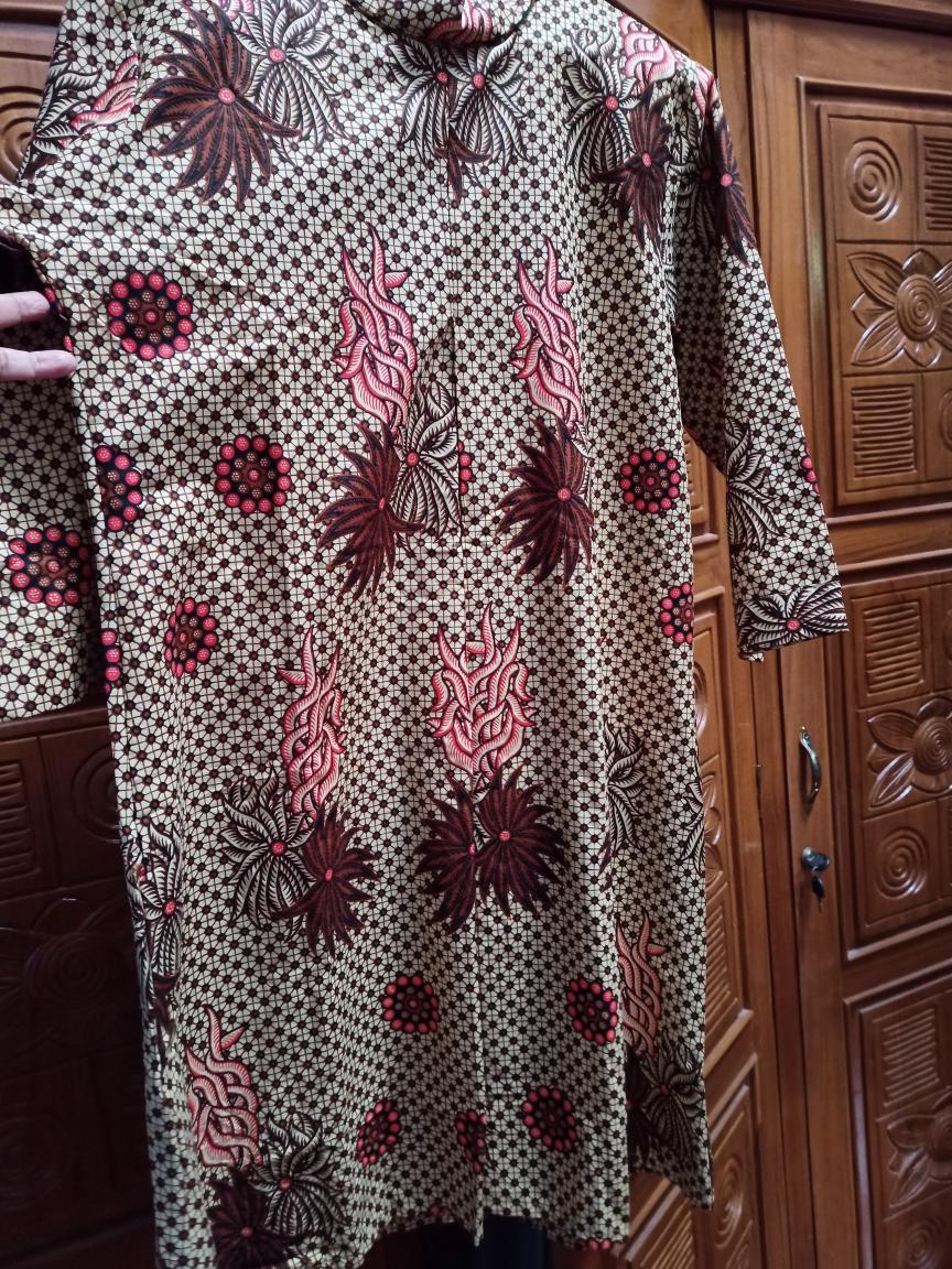 Atasan Dress Batik Wanita Sogan Tanahan Dsc05890