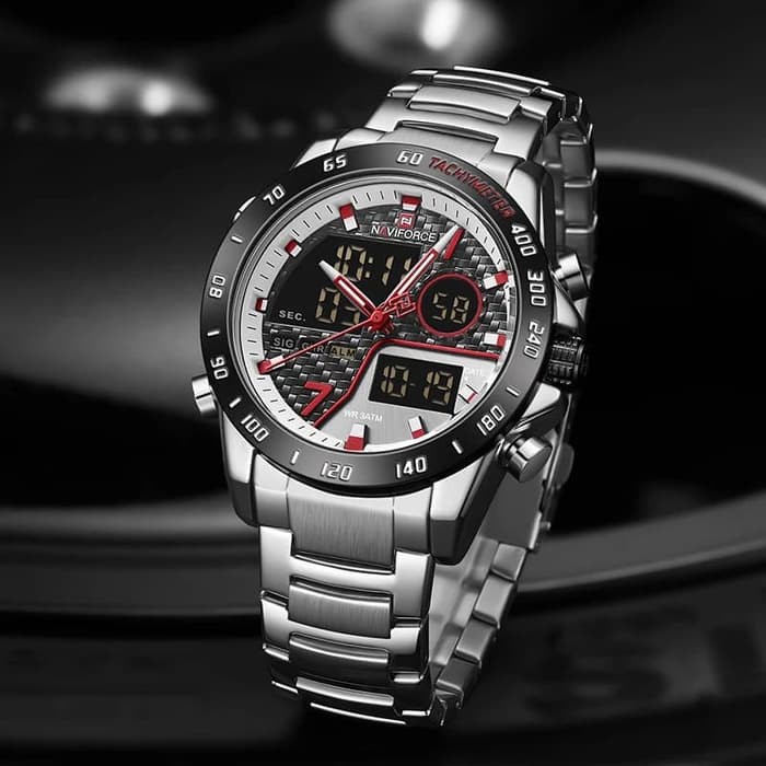 JAM TANGAN PRIA NAVIFORCE ORIGINAL 9171 - SILVER ARLOJI FASHION COWOK MURAH TERBARU