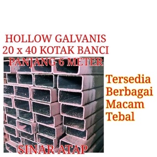 Jual Besi Hollow Galvanis X Kotak Banci X Tebal Mm