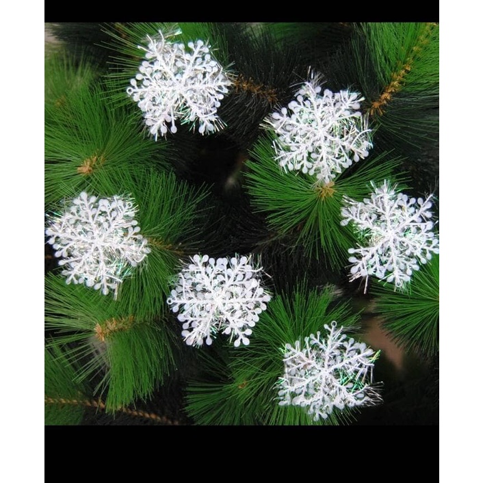 snow flake 6pcs 6 cm decorasi natal christmas snowflake