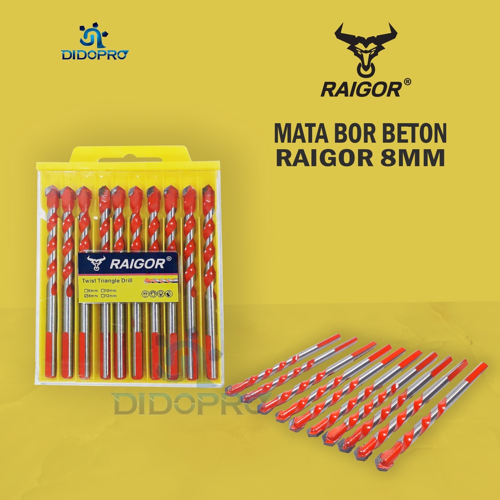 Mata Bor Beton Tembok 6mm 8mm | Masonry Drill Bits 6 mm 8 mm Raigor