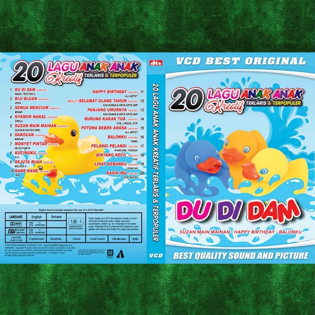 Kaset VCD 20 Lagu Anak Kreatif Terlaris & Terpopuler