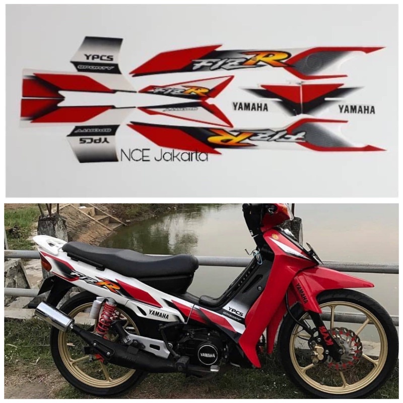 STIKER STRIPING F1ZR 2001 MERAH PUTIH