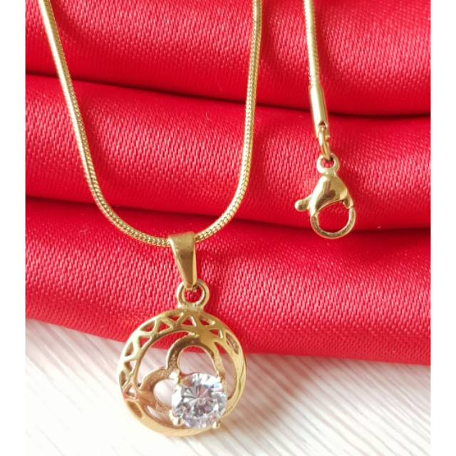 Kalung fashion / kalung titanium / titanium gold import GN17