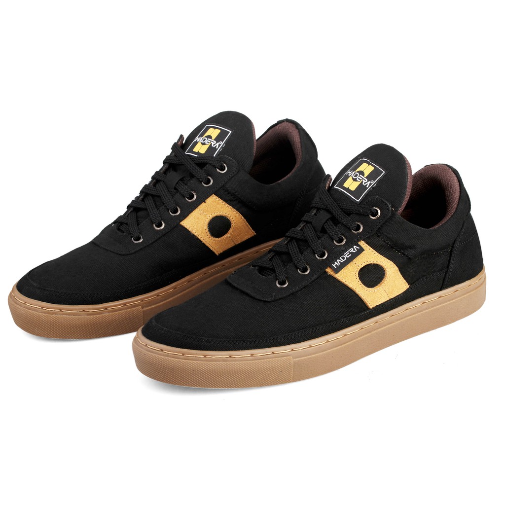 Sepatu Sneakers Pria Warna Hitam Canvas Hermess by Hadera | Sneakers Pria Original