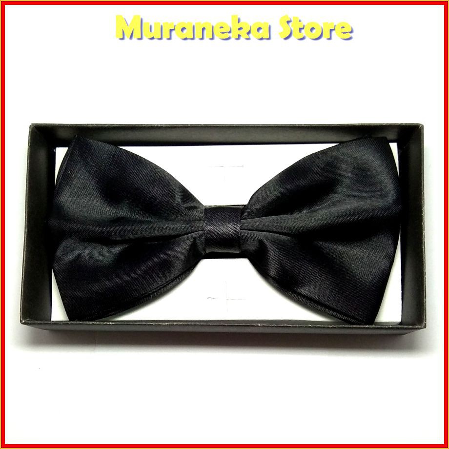 Dasi Kupu Bowtie KupuKupu Polos Pita Kupu2 Suspender kupu kupu Wedding Pernikahan Wisuda Hitam pria