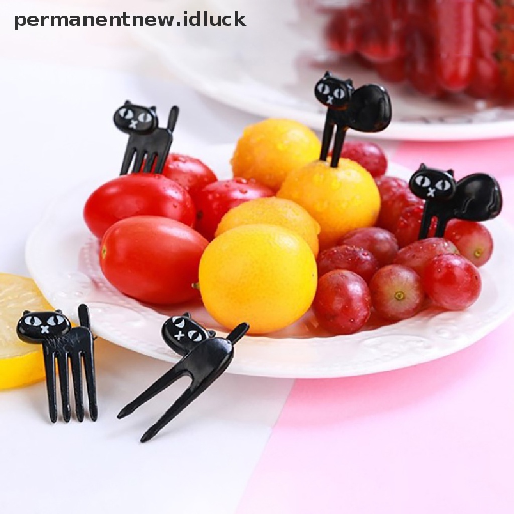 30 / 50Pcs Garpu Buah Bahan Plastik Desain Kartun Hewan