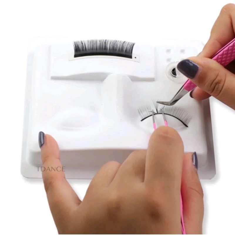 EYELASH EXTENSION KULIT LATIHAN MANEKIN DATAR PLASTIK PRACTICE TRAINING BULUMATA MANNEQUIN TRAINING EYELASH EXTENSION