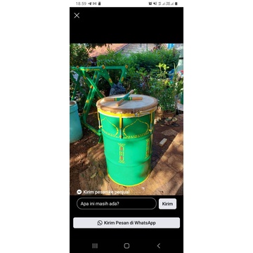 bedug drum motif besar kulit kambing