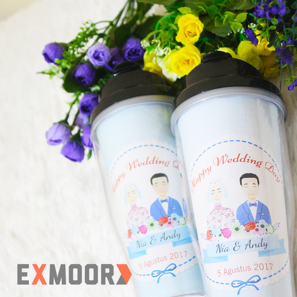 Tumbler Couple Pengantin Hijab Kado Pernikahan
