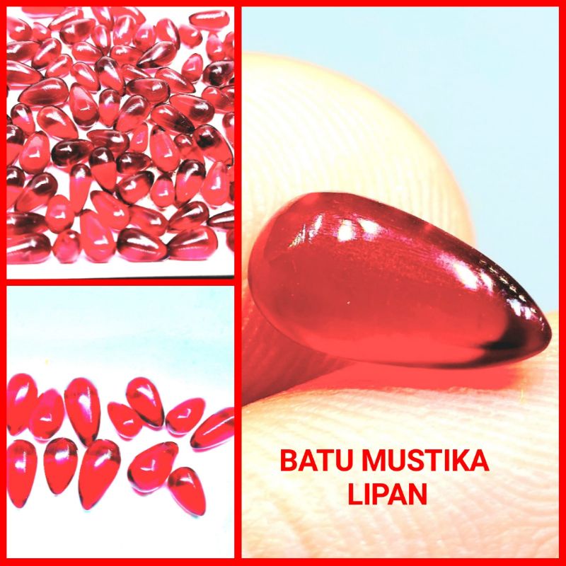 Batu mustika lipan / mustiko merah delima siam