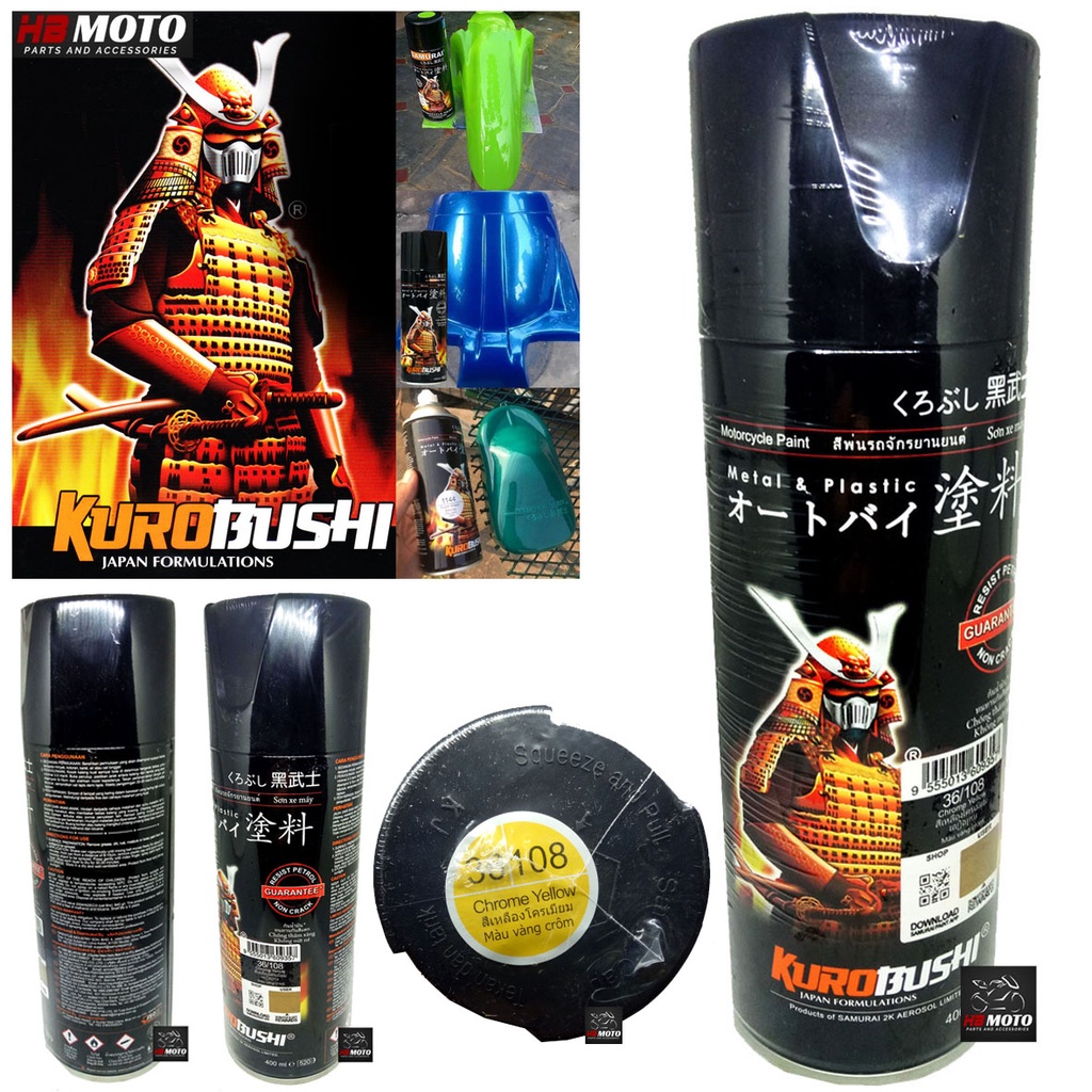108 CHROME YELLOW/ Cat Semprot Samurai Paint Standard 108 CHROME YELLOW ISI 400 ml/Cat Semprot Motor