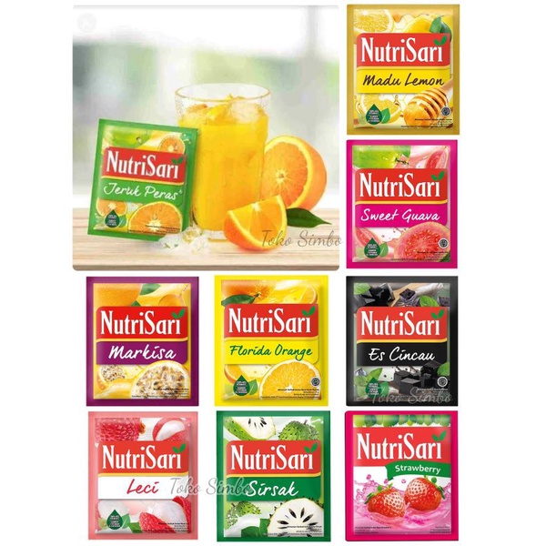 

Nutrisari minuman serbuk Nutri Sari aneka rasa renceng isi 10 sachet