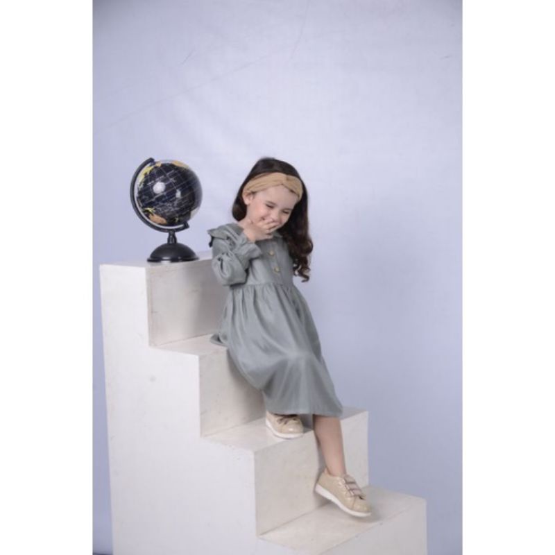 Jolie Dress Clarisha Kids / Dress Anak Lengan Panjang / Baju Anak