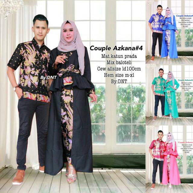 Kebaya modern Batik Couple Azkana#4 Revalina Couple Cendrawasih Couple setelan batik kebaya modern