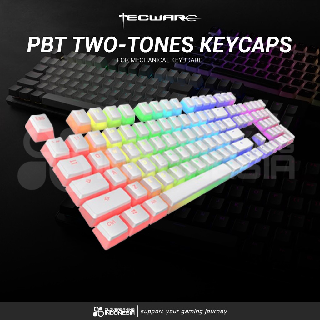 Tecware PBT Pudding Double-Shot Moulded Backlit LED Keycaps Set