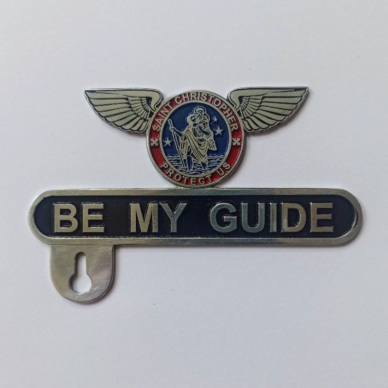 variasi plat nomor vintage St Christopher