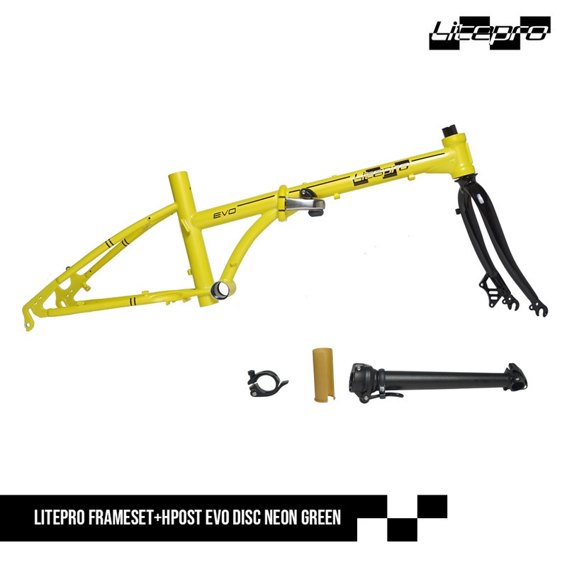 LITEPRO FRAME SET + HPOST EVO DISC NEON GREEN