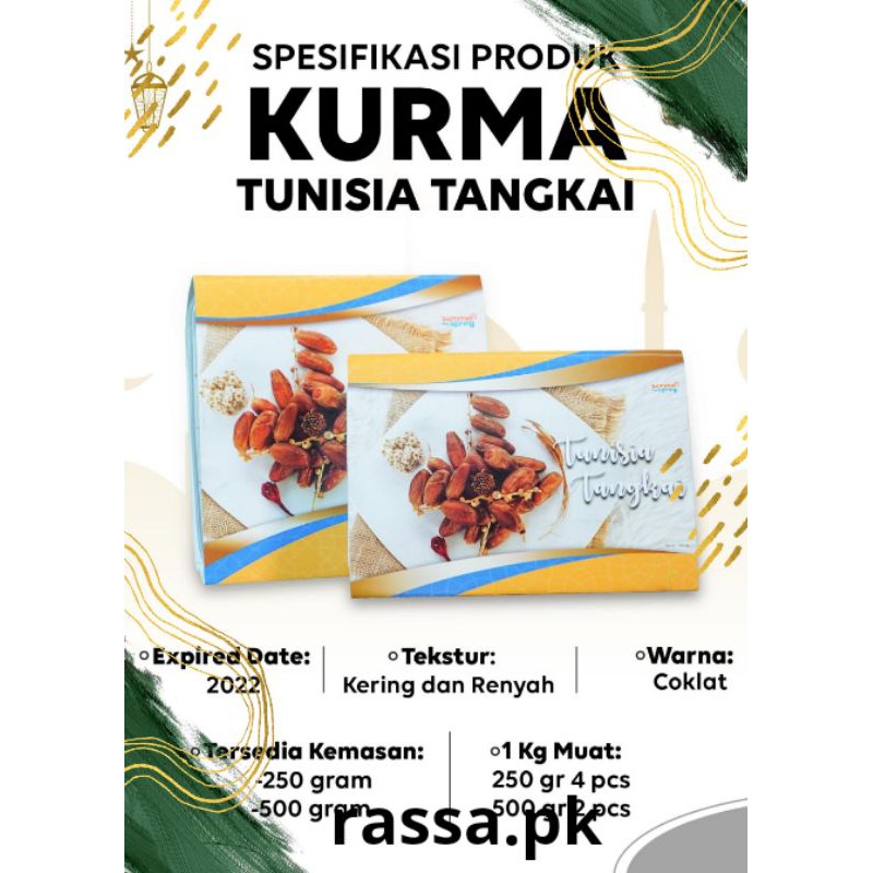 

Kurma Tunisia Tangkai dan Kurma Emirates Gold Saad 500 gram #kurmasaad #kurmasaadmanis #kurmamanis