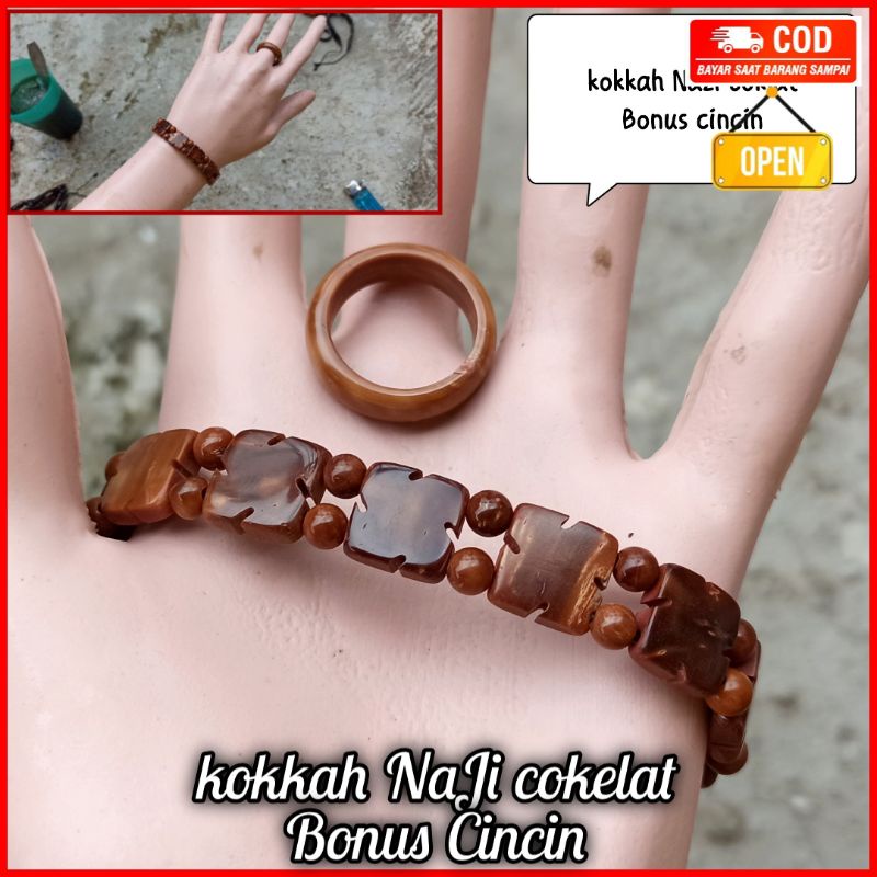 Gelang Kokkah Kotak Nazi Bonus Cincin 100% Ori