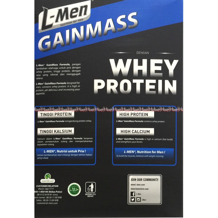 L-Men Gainmass 500gr Whey Protein Rasa Chocolate Flavour Whey Protein Rasa Cokelat High Protein Tinggi ProteinSusu lmen Gain Mass Susu Nutrisi Untuk Pria Cowok Agar Lebih Berotot Fitnes L men Bubuk Rasa Coklat 500 Gram