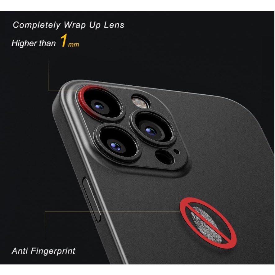 Memumi Ultra Slim 0.3mm Matte Back Cover for iPhone 13/ Mini/ Pro/ Max