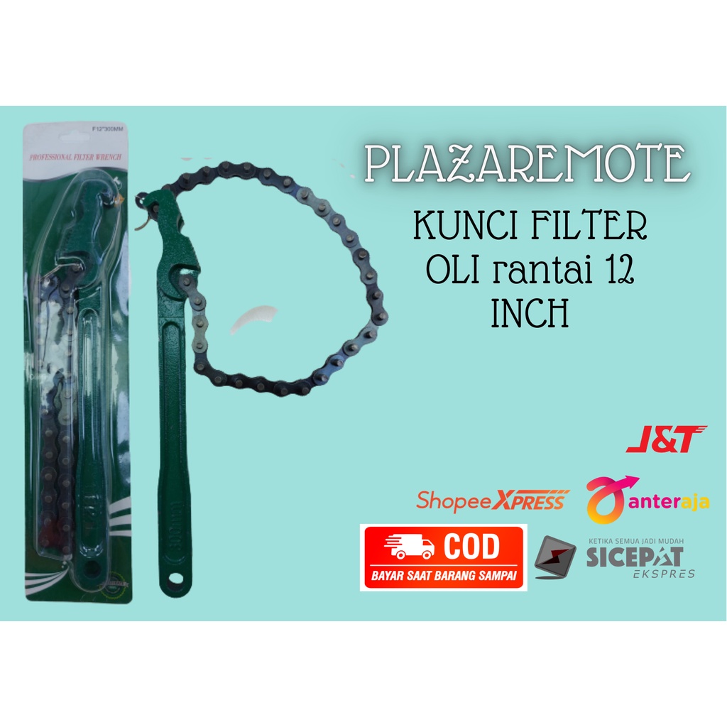 KUNCI FILTER OLI RANTAI 12&quot; chain rantai OIL FILTER WRENCH KUNCI SARINGAN OLI WRENCH 12 IN ALAT PASANG FILTER KUNCI OLI FILTER