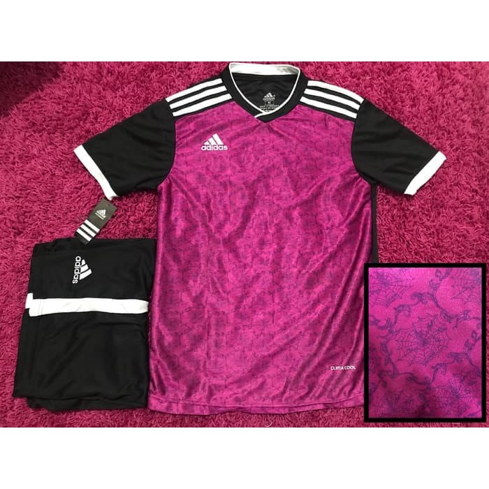 Terbaru Setelan Stelan Futsal Jersey Baju Kaos Obral Adidas Spider Ungu Grade |