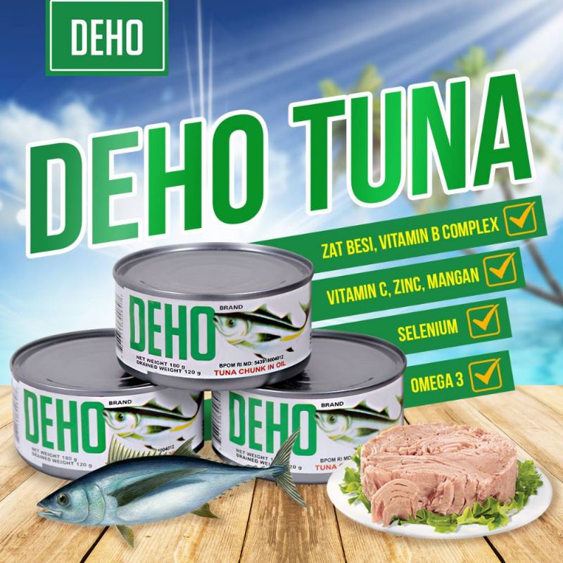 Sarden Tuna DEHO Kaleng 180gr Siap Makan