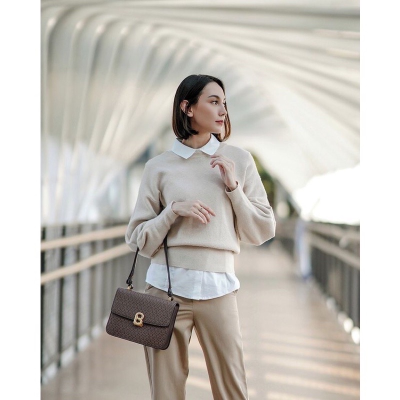 Buttonscarves Audrey Bag Canvas Brown