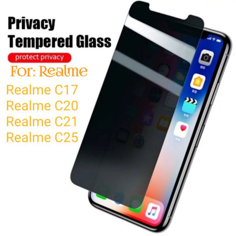 Realme C17 C20 C21 C25 Antigores SPY Tempered Glass Screen Guard protector TG