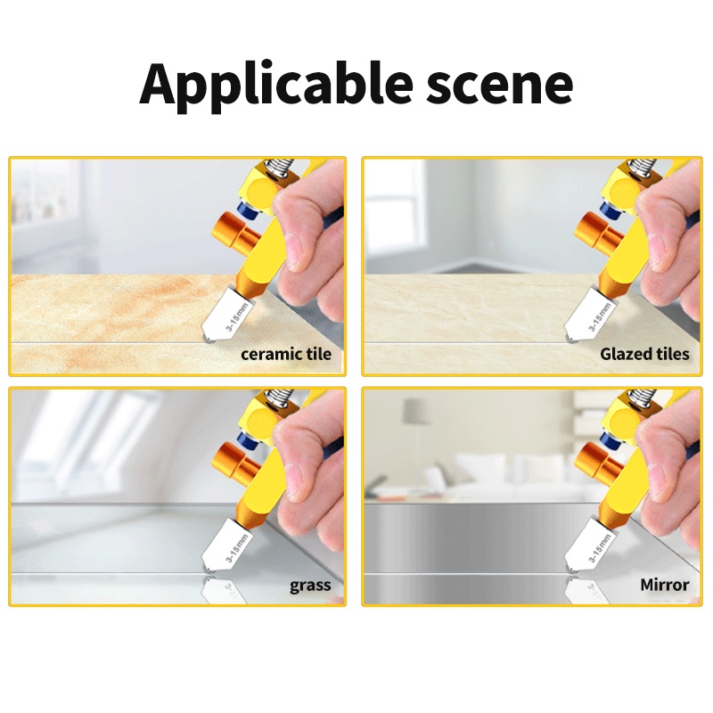 Glass Knife 2 IN 1 Cutting Tool Set Alat Pemotong Kaca/Ubin/Keramik Ubin