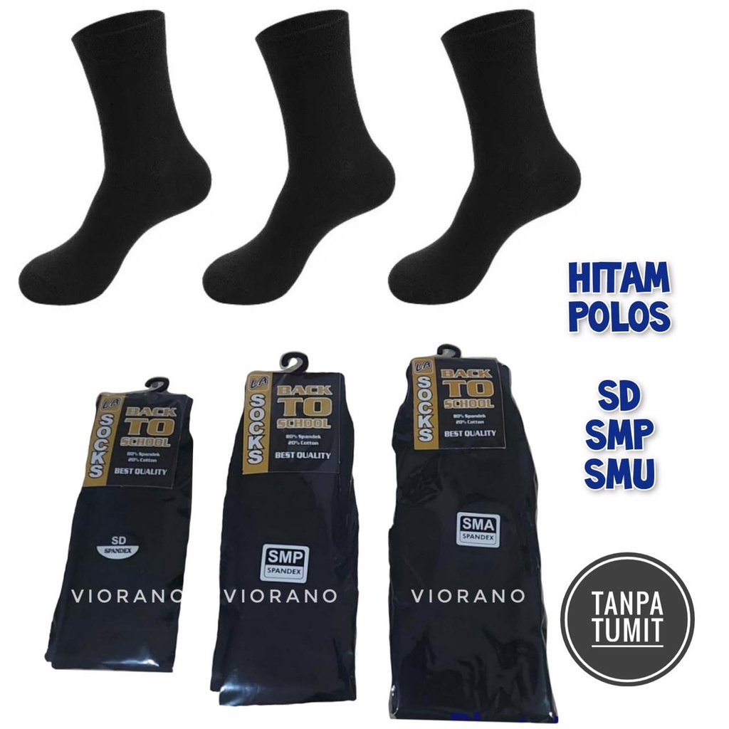 Termurah Kaos Kaki Sekolah Back To School SD SMP SMA Hitam Putih  Kaos kaki Putih Polos Kaus Kaki Hitam Polos Kaki Panjang Sebetis Unisex Kaos Kaki SMU