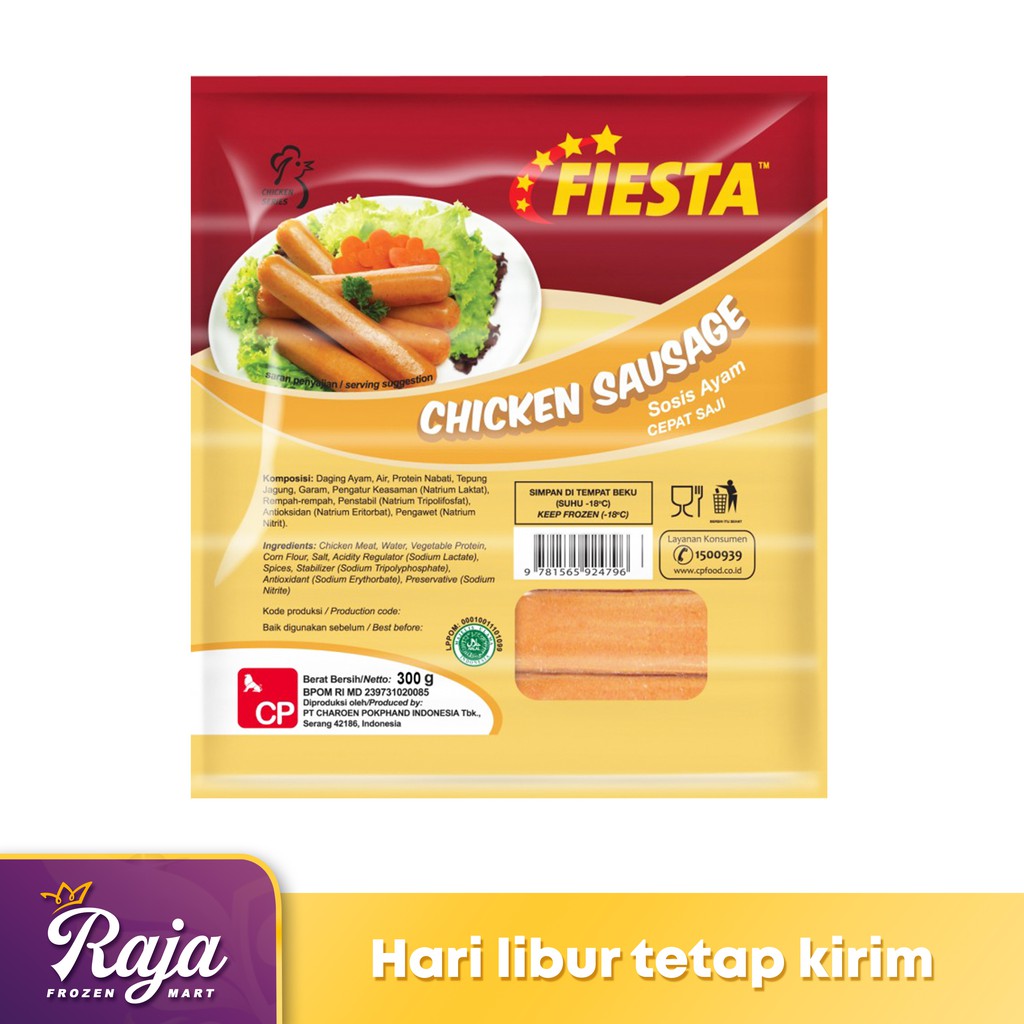 

Fiesta Chicken Sausages 300gr / Sosis / Frozen Food / Kentang Beku / Makanan Beku