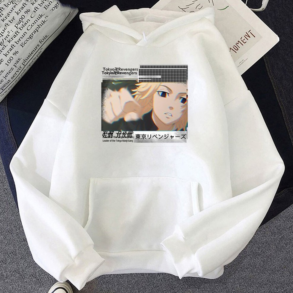 Hoodie Mikey Manjiro Sano Kanji Tokyo Manji Anime Tokyo Revengers Premium Unisex