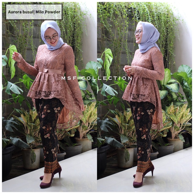Kebaya Aurora brukat busui/atasan wanita brokat/ baju kondangan/ atasan brukat pinguin/ outfit konda