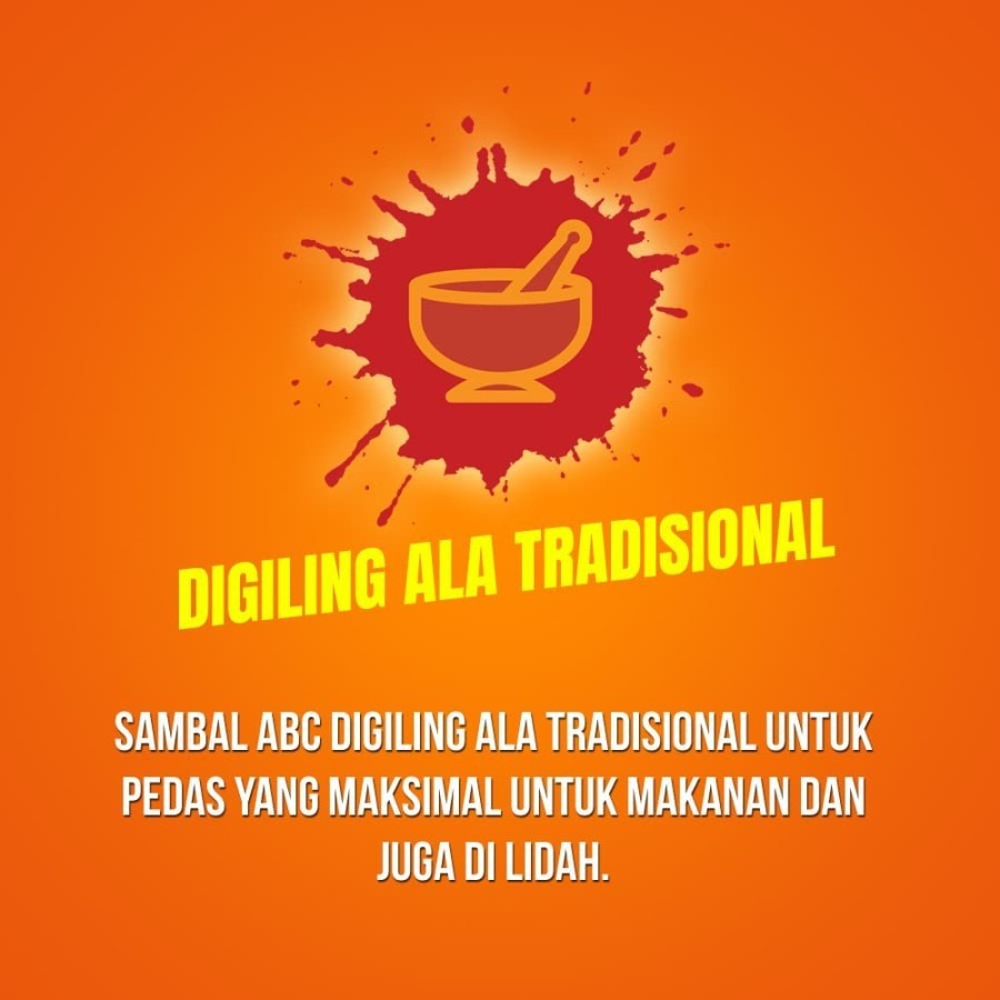 ABC SAMBAL ASLI    DIGILING TRADISIONAL   BOTOL 275ML SAOS SAMBEL PEDAS