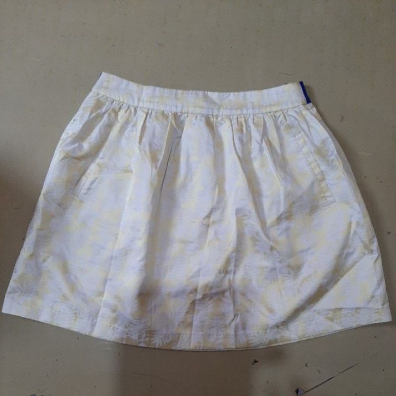 Preloved rok kuning motif bunga