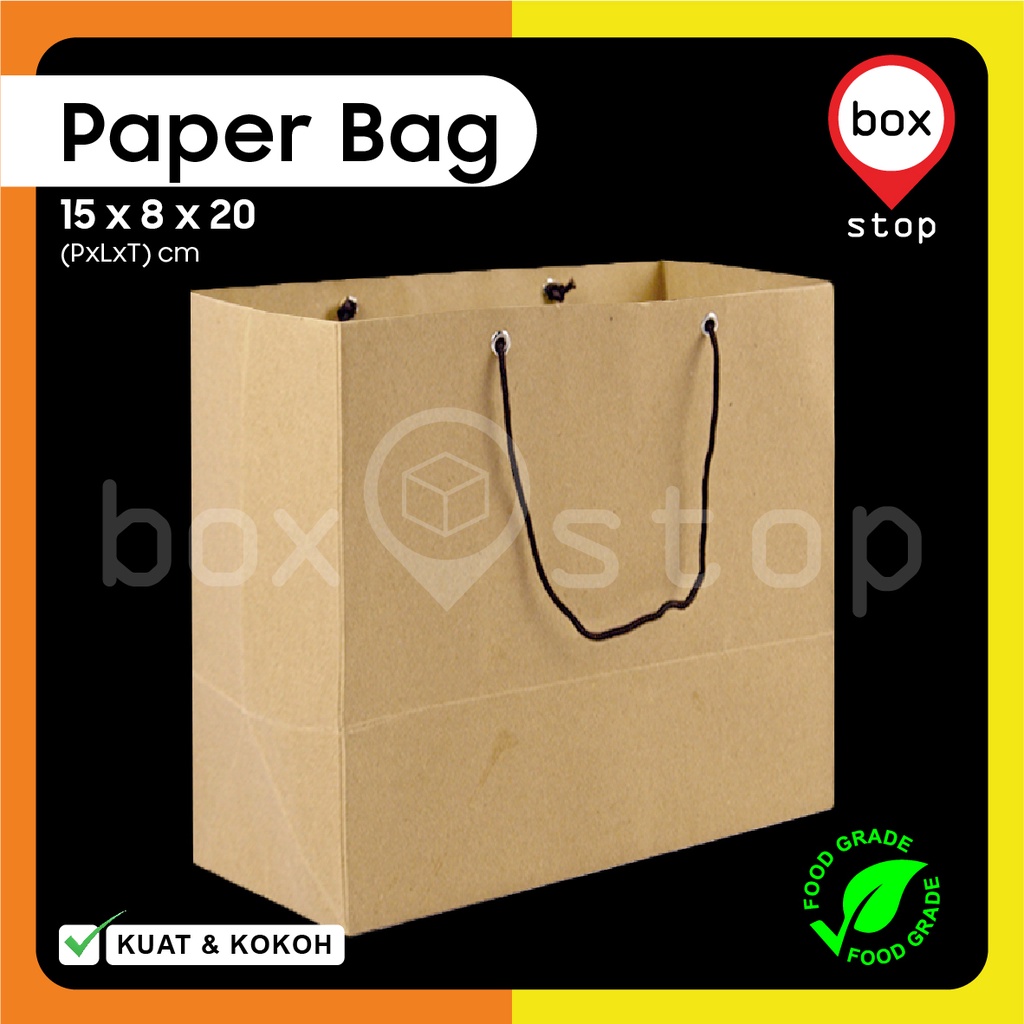 

Paper Bag Polos - Paper Bag | 15x8x20 cm - COKLAT (30 pcs)