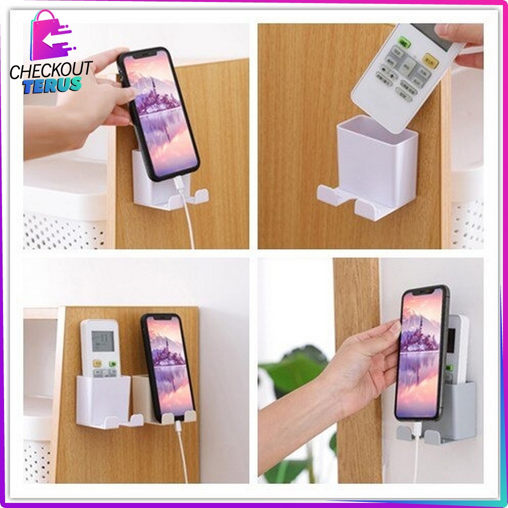 CT C106 C238 Rak Handphone Dinding Tempat Penyimpanan Gantungan Hook Tempel Remote Hp kunci Multifungsi