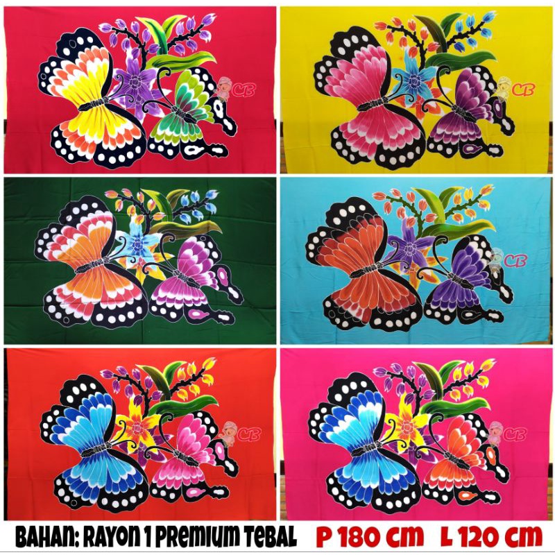 KAIN PANTAI LUKIS KUPU-KUPU RAYON TEBAL PREMIUM BALI/SARUNG PANTAI LUKIS KUPU-KUPU RAYON TEBAL PREMI
