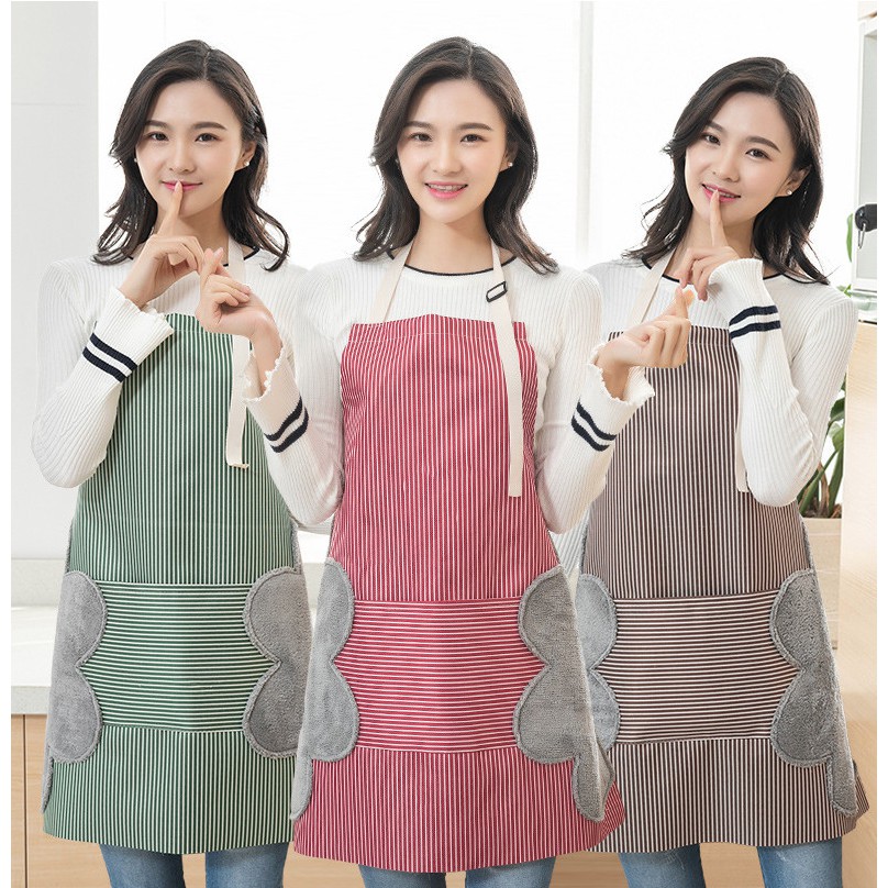 COD APRON CELEMEK MASAK DAPUR ANTI MINYAK DAN WATERPROOF DISERTAI LAP