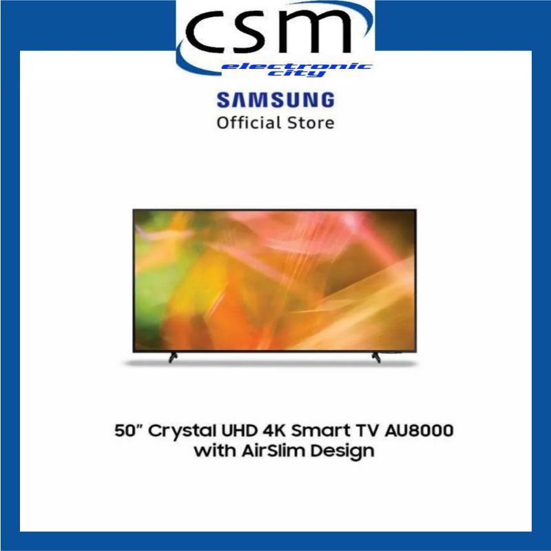Samsung 50Au8000 50" Au8000 Crystal Uhd 4K Smart Tv (2021) Ua50Au8000