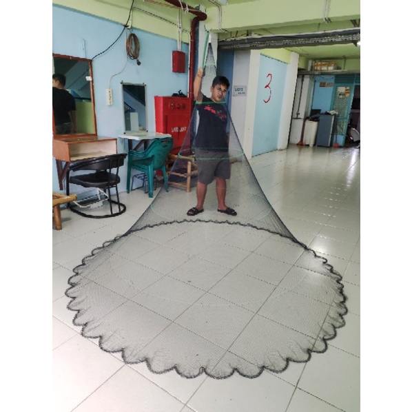 COD JALA IKAN / JALA UDANG / JALA LEMPAR 2,5 METER BAHAN BENANG / NILON LUBANG KELINGKING